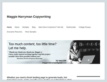 Tablet Screenshot of maggieharrymancopywriting.com